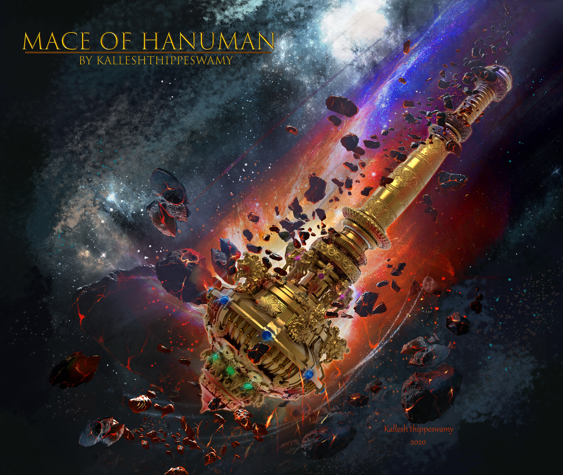 Kallesh Thippeswamy The Mace Of Hanuman Indian Mythology Powerful Weapon He is best known for his exploits in the ramayana where he aided rama (an avatar of vishnu) in rescuing his wife. kallesh thippeswamy the mace of