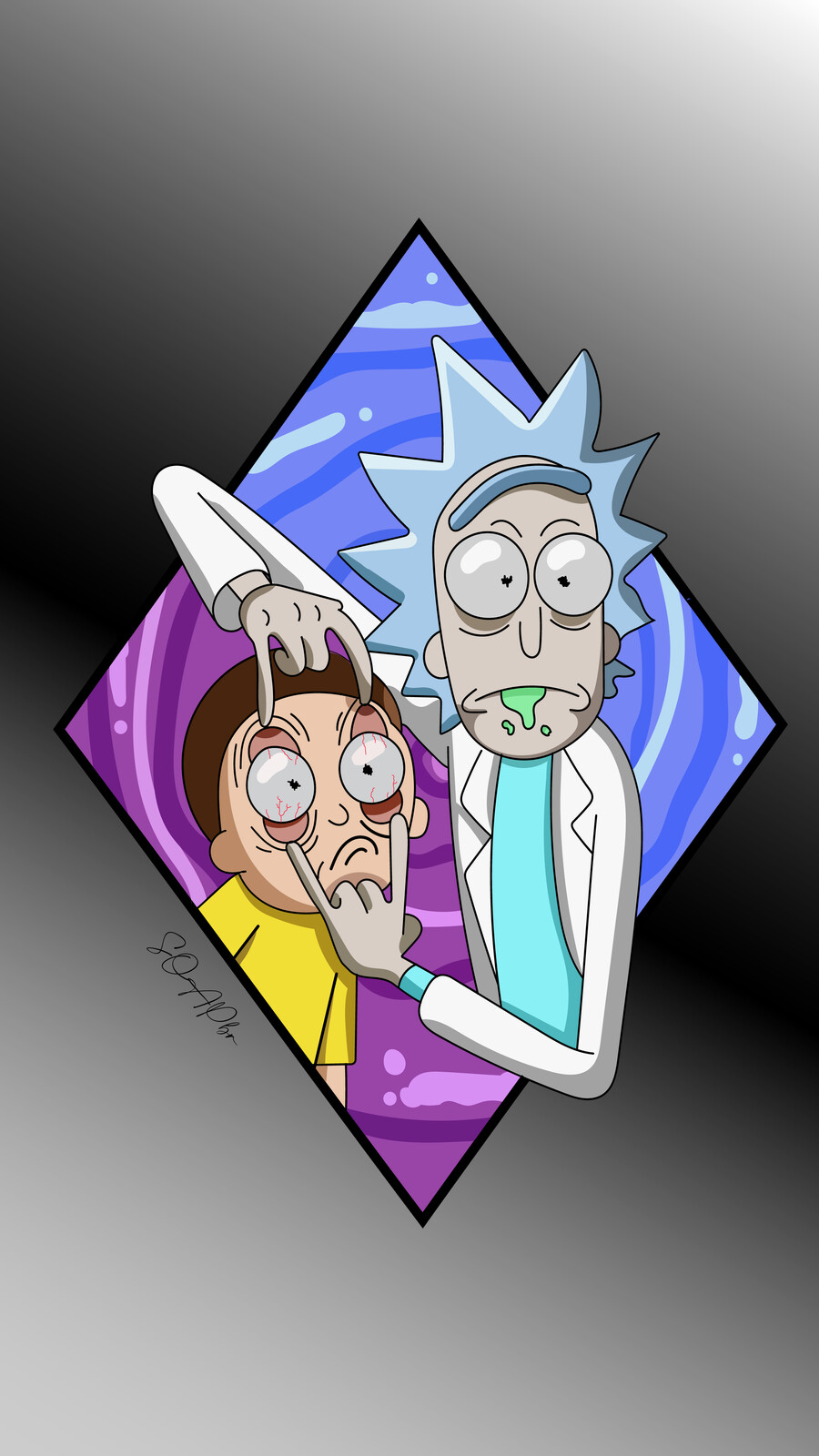 Artstation Ricky And Morty Ilustracao Thales Muchante