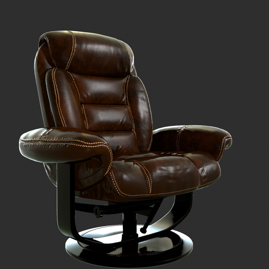 Artstation 3d Recliner Leather Chair Vipin Bhonde