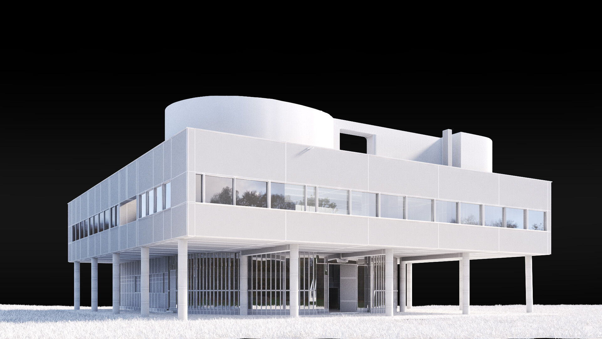 Simao Souto - 3D Villa Savoye Architectural Render