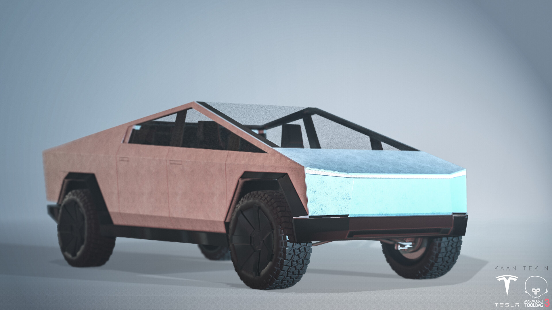 ArtStation - TESLA CYBERTRUCK - GAME READY ASSET