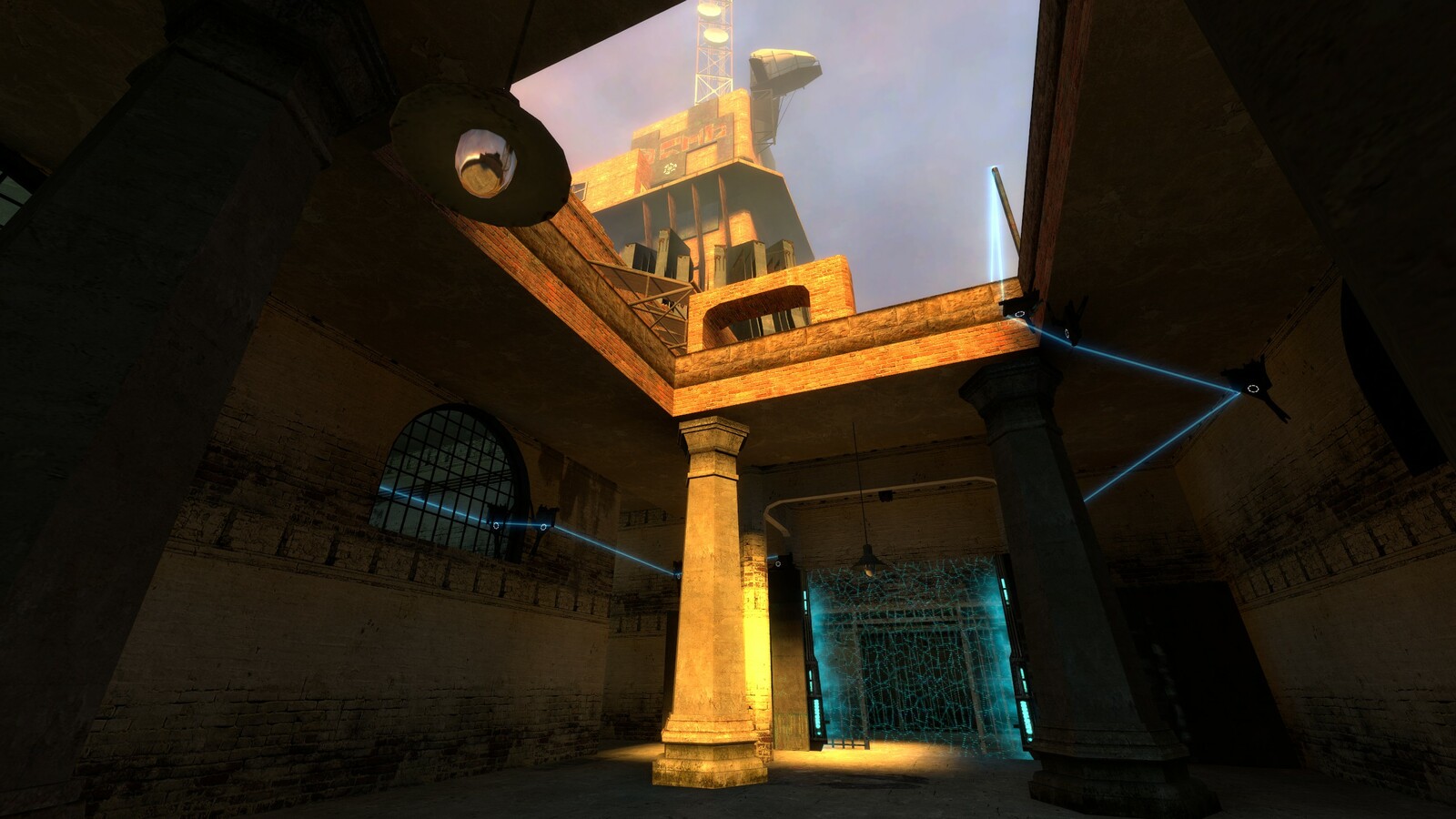 A combine forcefield powered by two generators that the player must find and shut down.