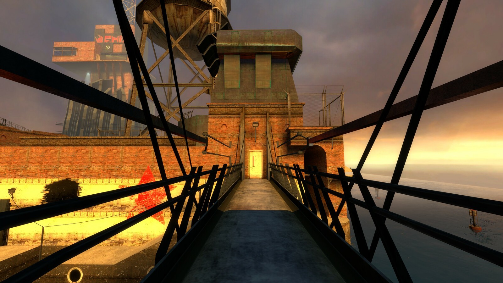 This is one of those silly level design things... Why is this door here? Floating on the second floor with nothing connecting it!?
