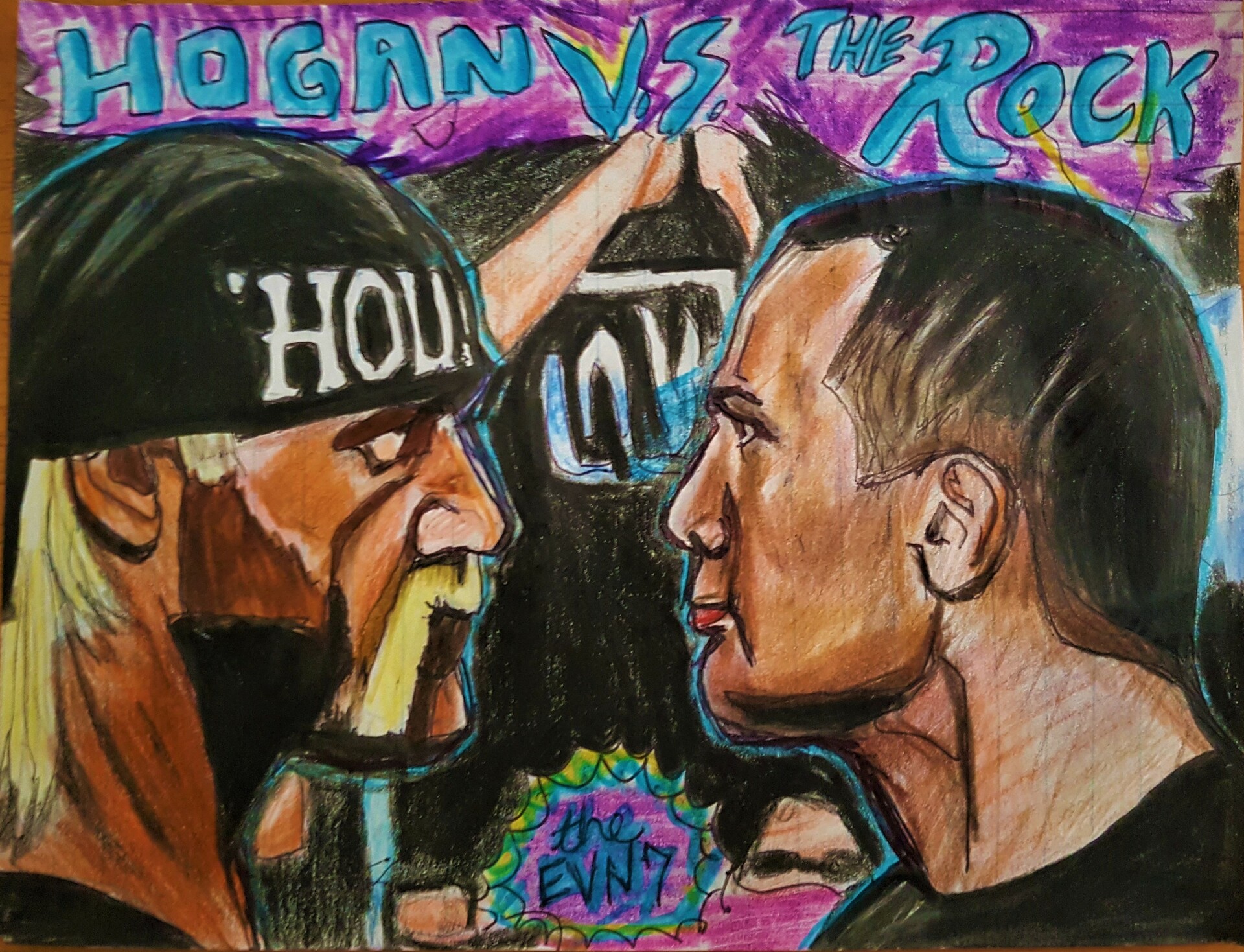 Artstation Hollywood Hulk Hogan Vs The Rock By Theevn7 Eduardo