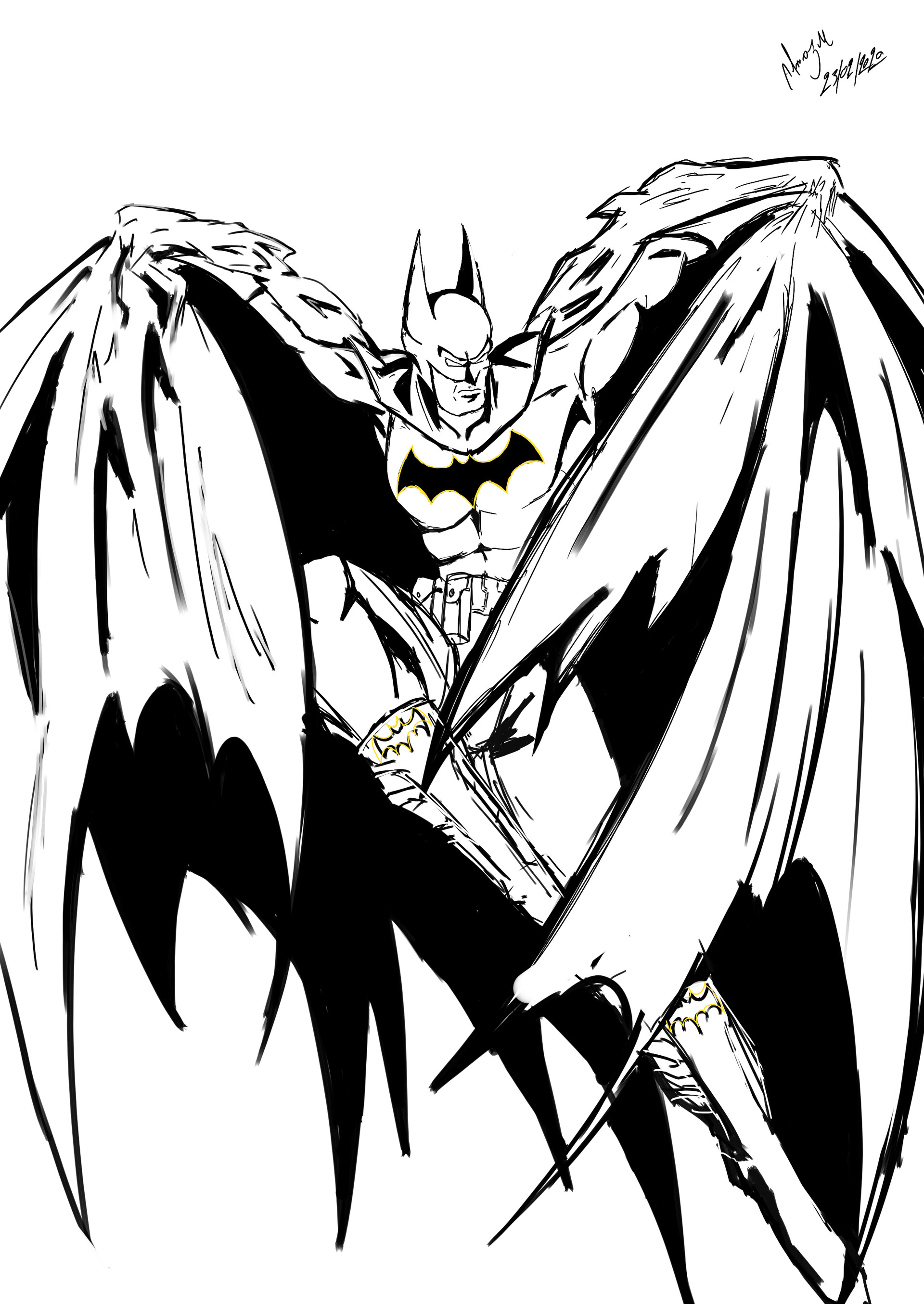 Arriba 68+ imagen batman poses drawing - Abzlocal.mx