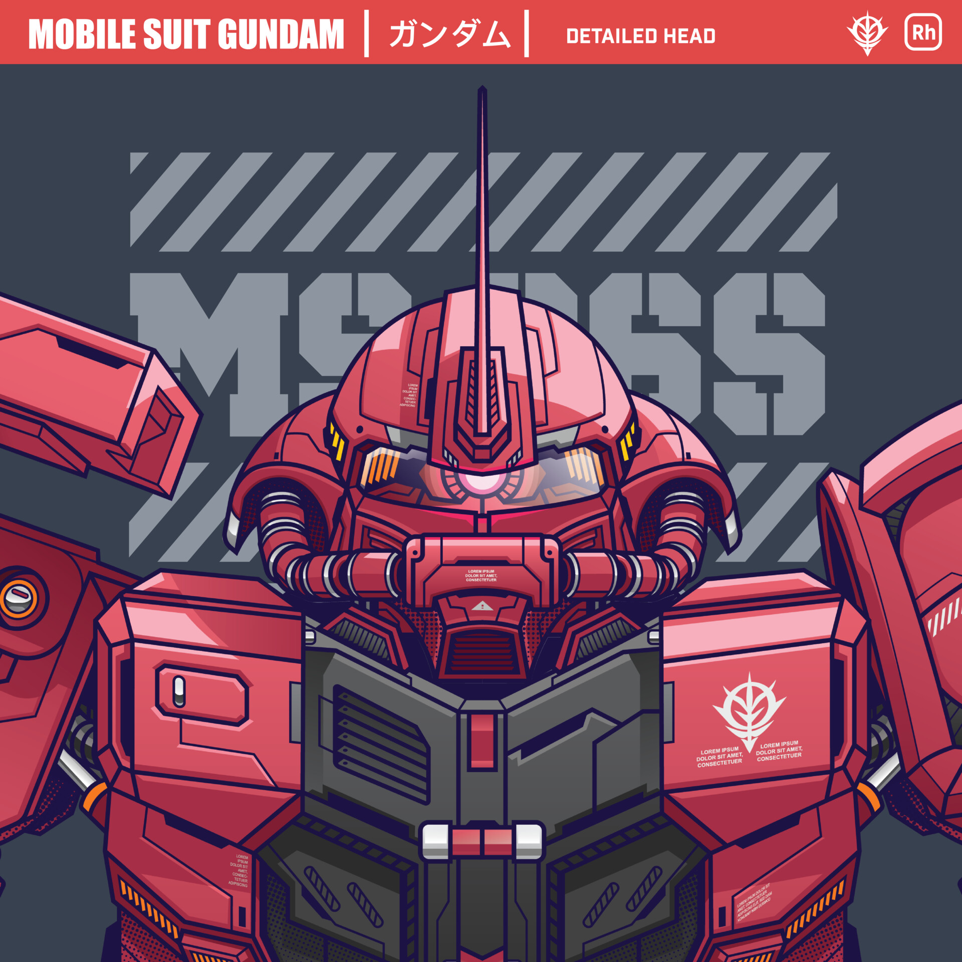 Reiza Hasnan - MS-06S Zaku II Red Comet