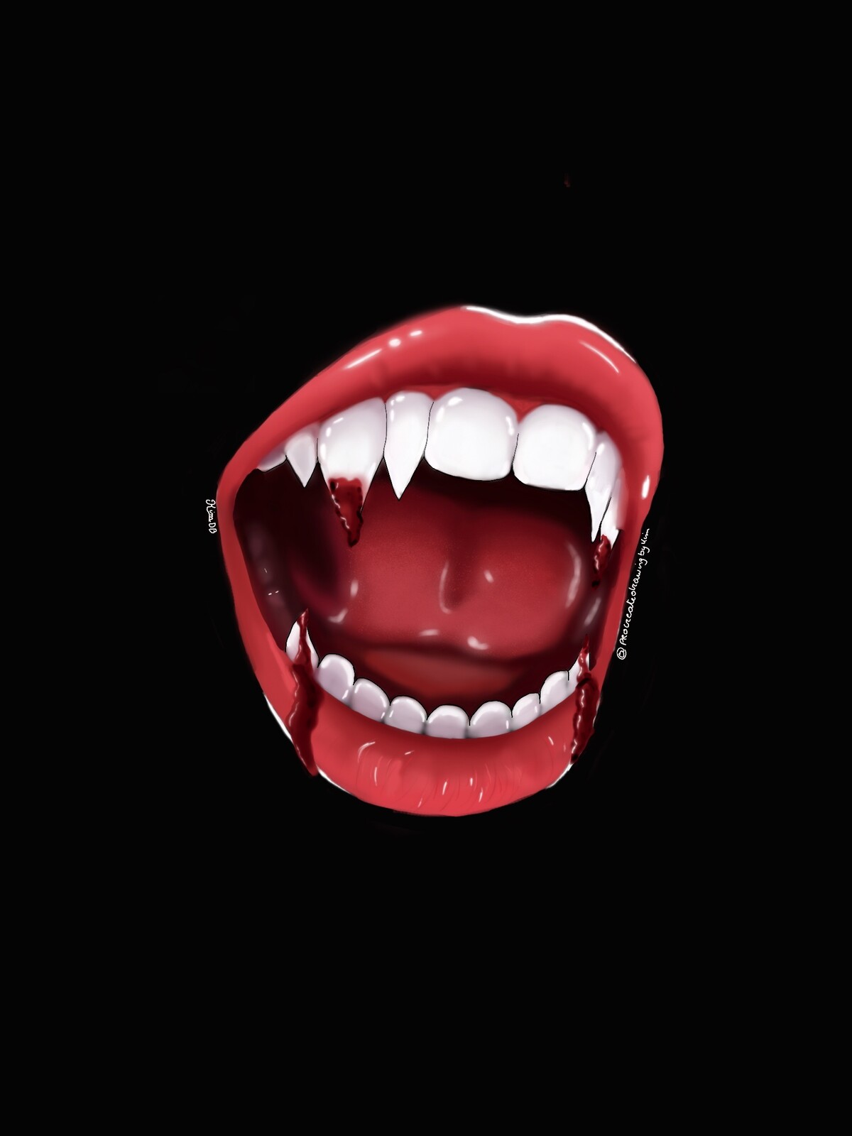 Artstation The Vampire Teeth Procreate Drawing By Kim