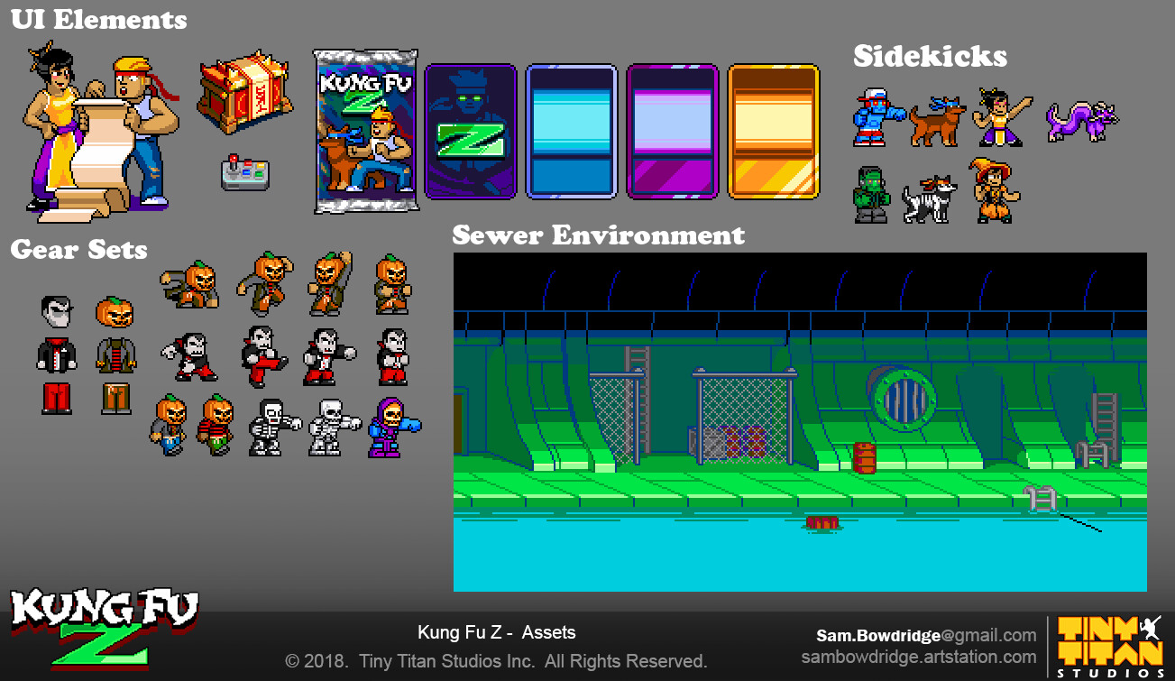 Sam Bowdridge Kung Fu Z In Game Assets