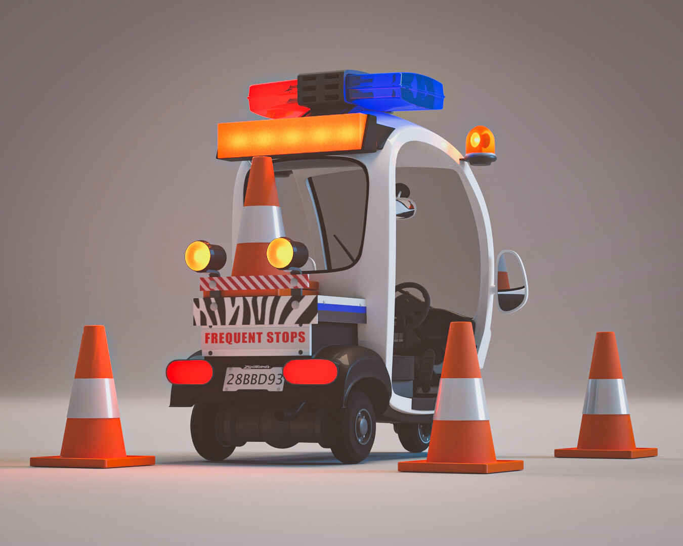 Shaquille Craigg Meter Maid Cart