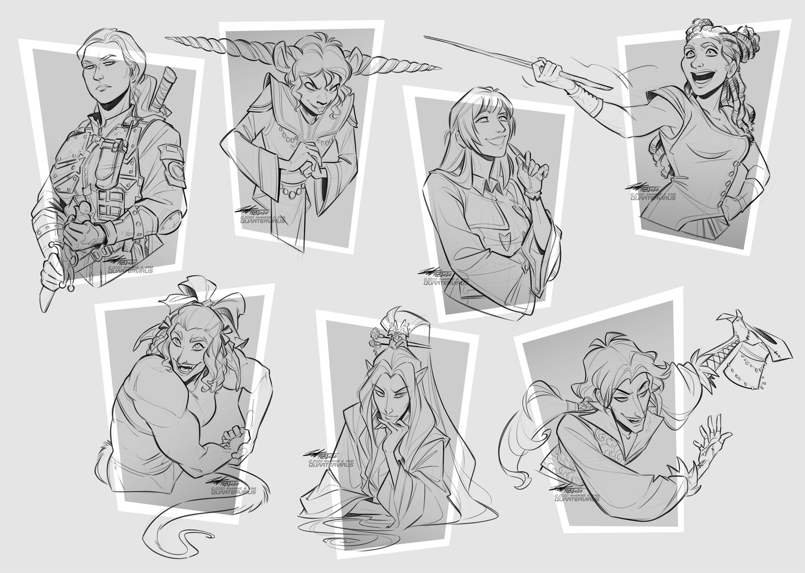 Bushfire Charity Sketches - Busts