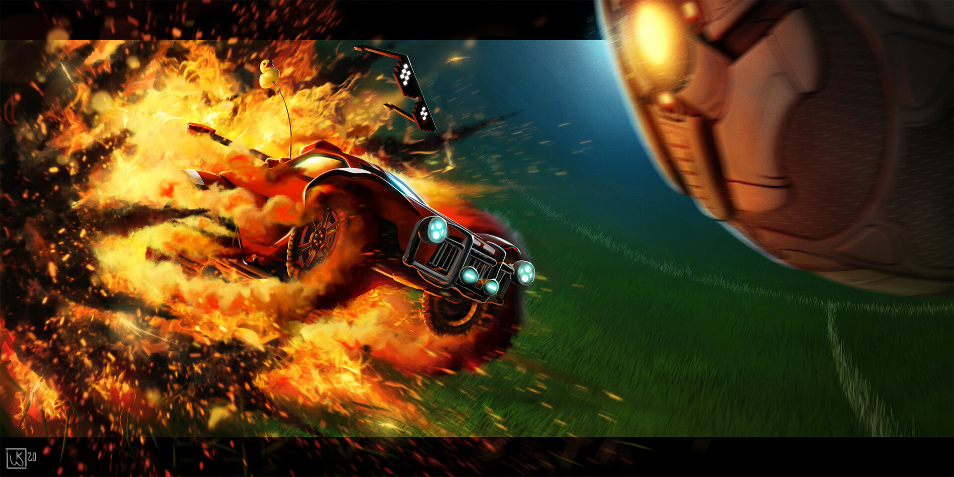 ArtStation Coming In Hot! Rocket League fan art