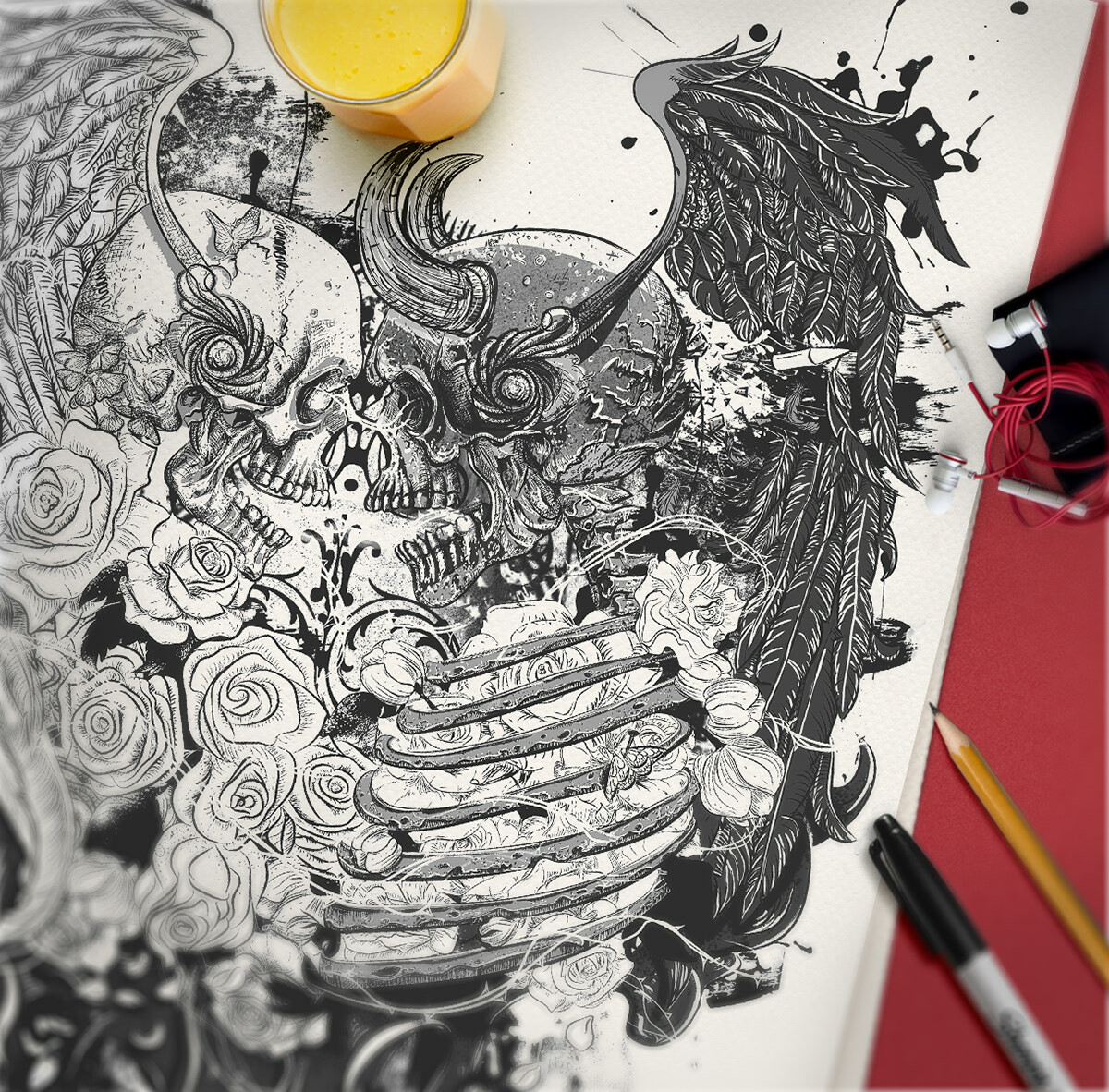 Julia Art T Shirt Design Tattoo Illustration By Julia Art Julia Art T Shirt Design Tattoo Illustration By Julia Art