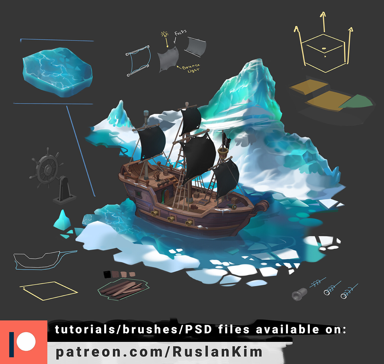 pirate ship concept ruslan kim