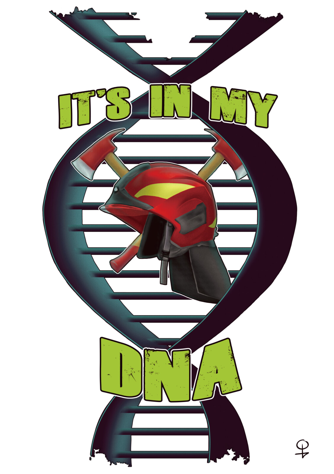 Second version with the DNA strand (red helmet)