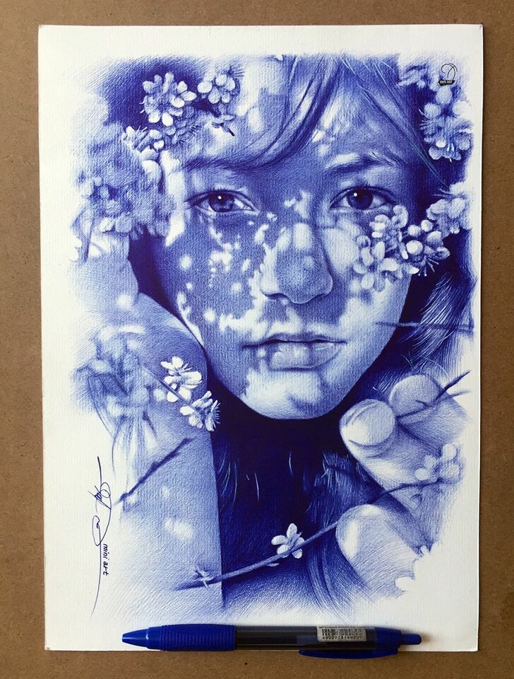 ArtStation - Ballpoint pen art drawing