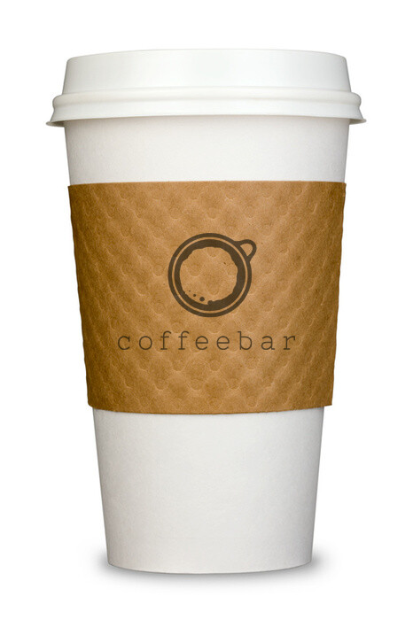 Branded coffee cup sleeve.