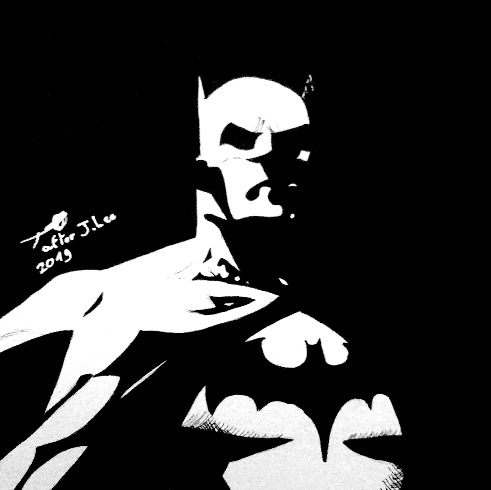 ArtStation - Batman - Black and White