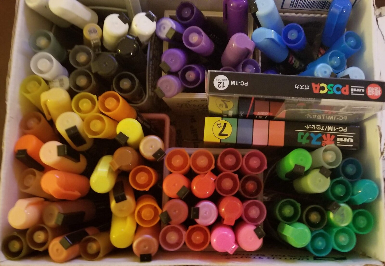 Versachalk, Cedar Chalk, Arteza chalk, and Posca paint pens. Out of 3 chalk pens, I'd say Versachalk has the best consistency.