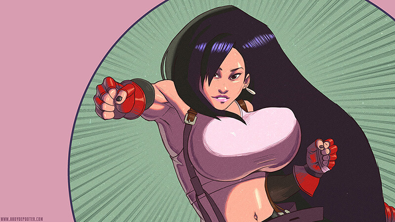 andy de pooter final fantasy vii tifa lockhart fan art andy de pooter