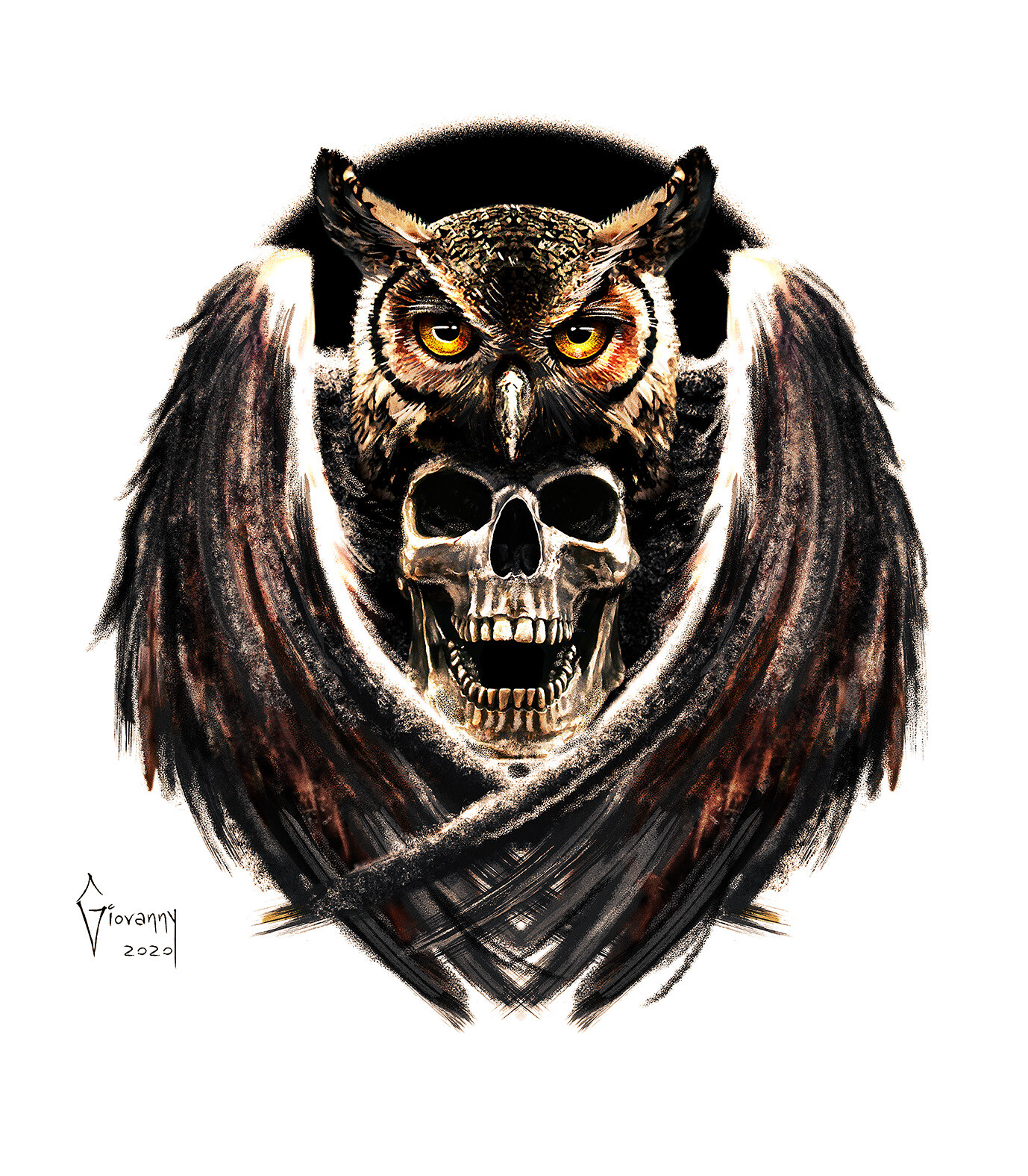 Owl and skull tattoo designs  Skullspiration