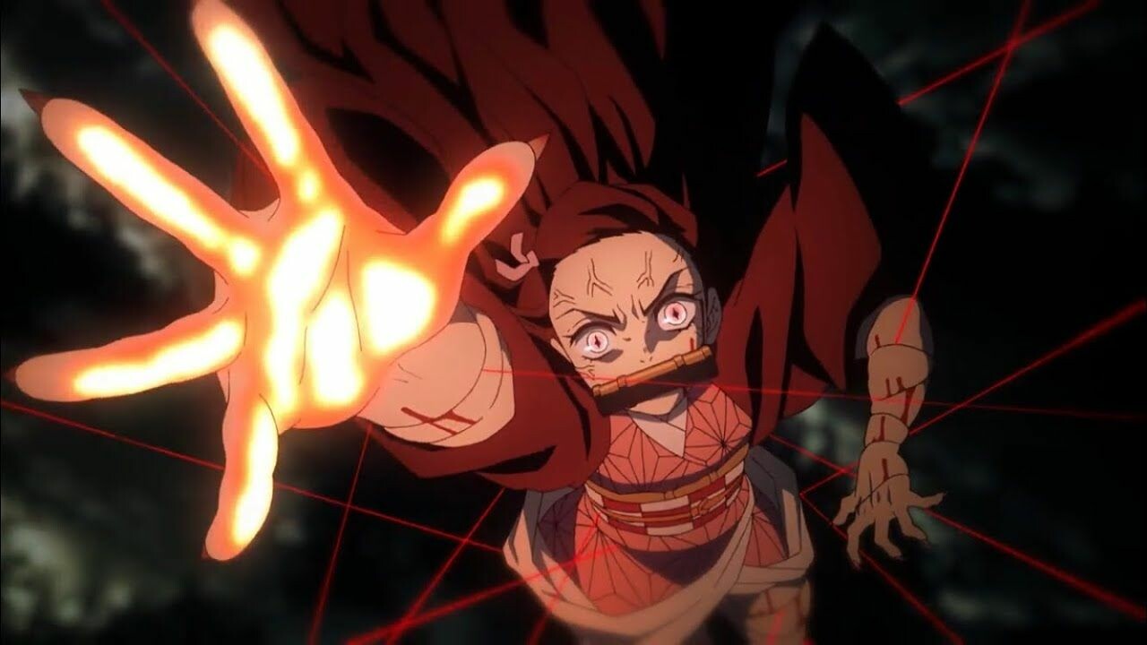 Nezuko's Blood Demon Art allows her to generate and manipulate special demonic flames created from her blood that are pinkish in color.