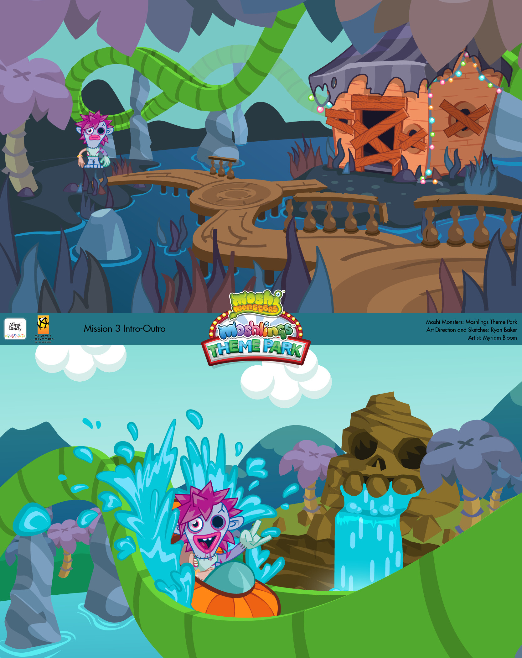 Myriam Bloom - Moshi Monsters: Level Start and End Illustrations