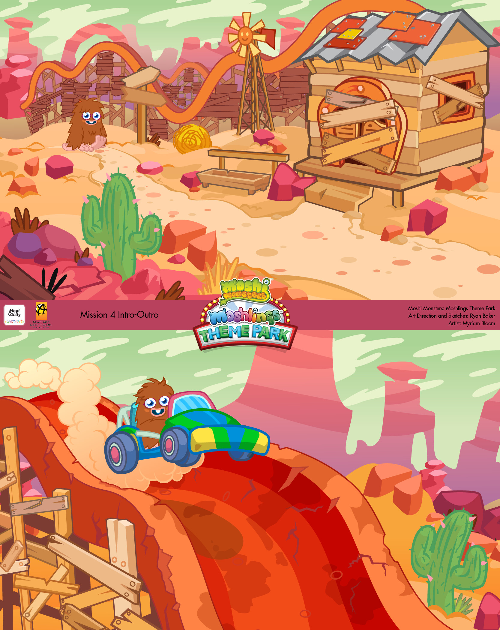 Myriam Bloom - Moshi Monsters: Level Start and End Illustrations