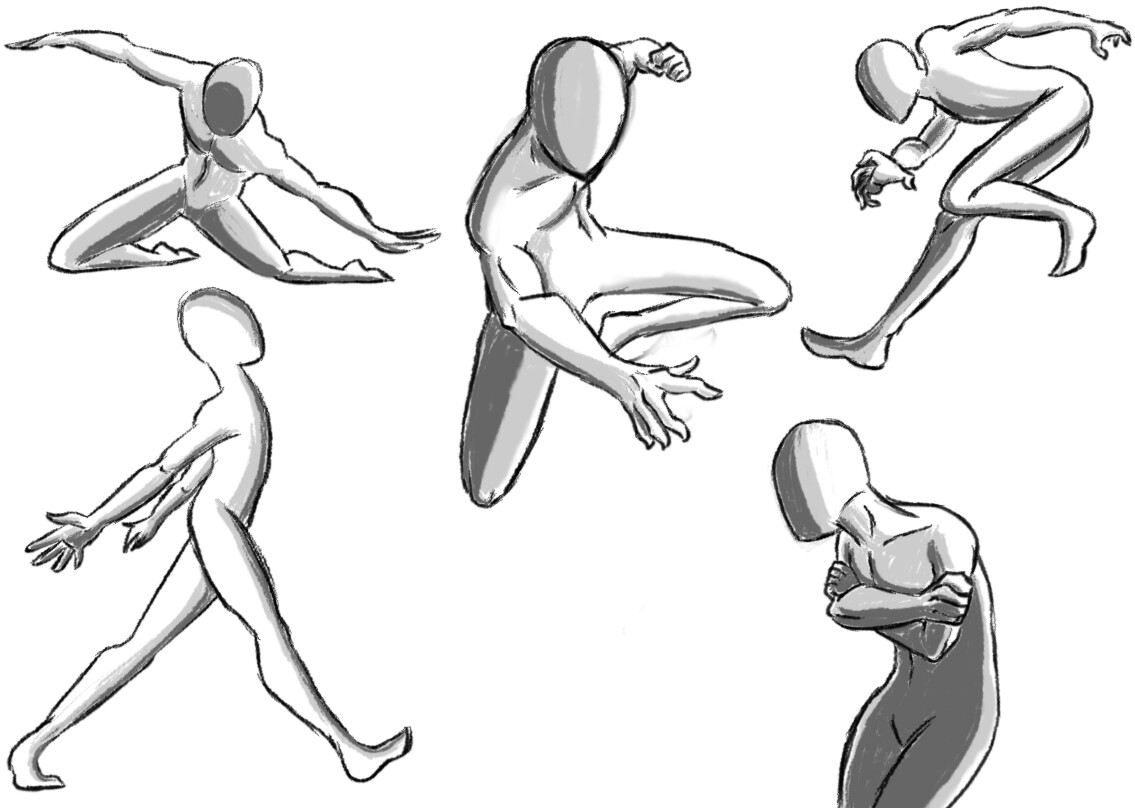 Anime Action Poses for Drawing Reference   Drawing base Figure drawing  reference Art reference poses