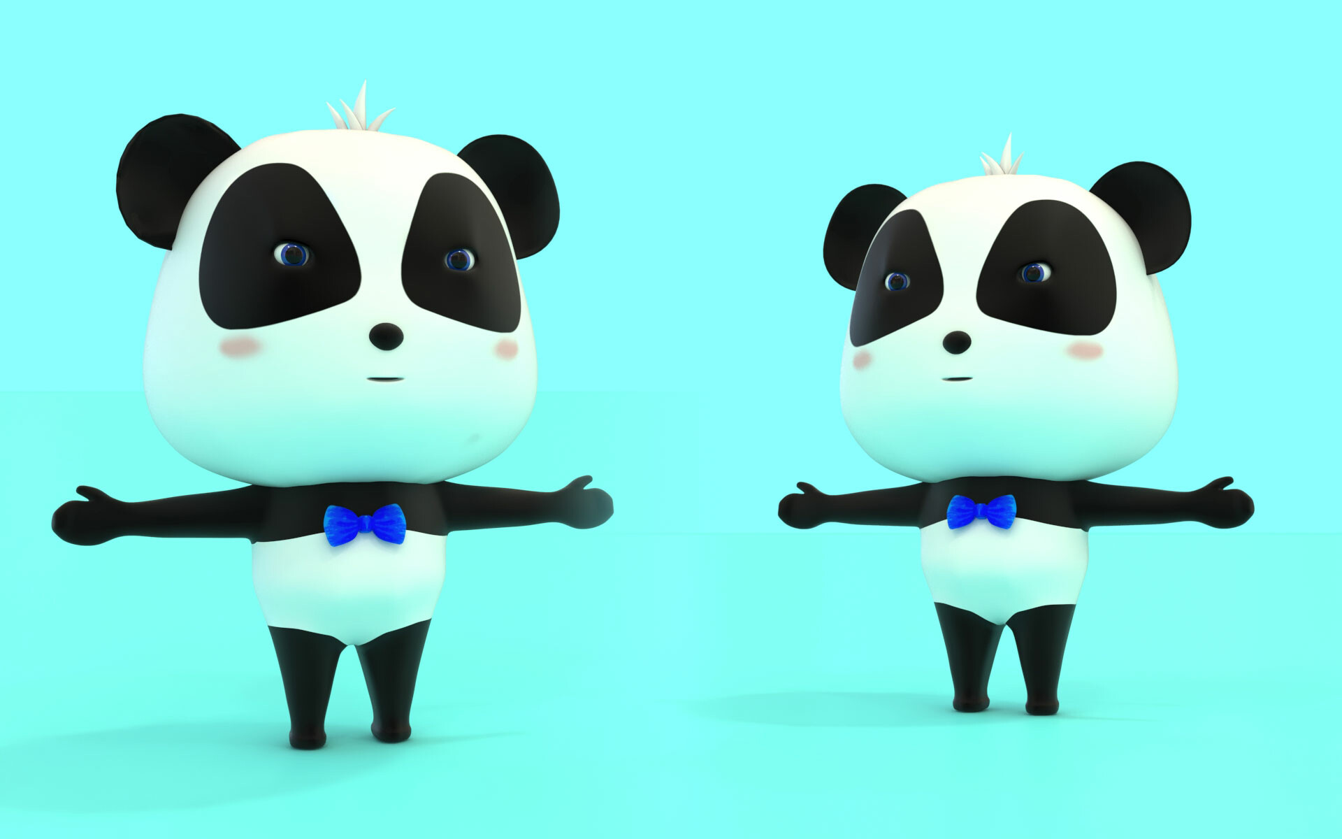 SURANJA SAMPATH - Cartoon Panda 3D model for Motion Graphic video