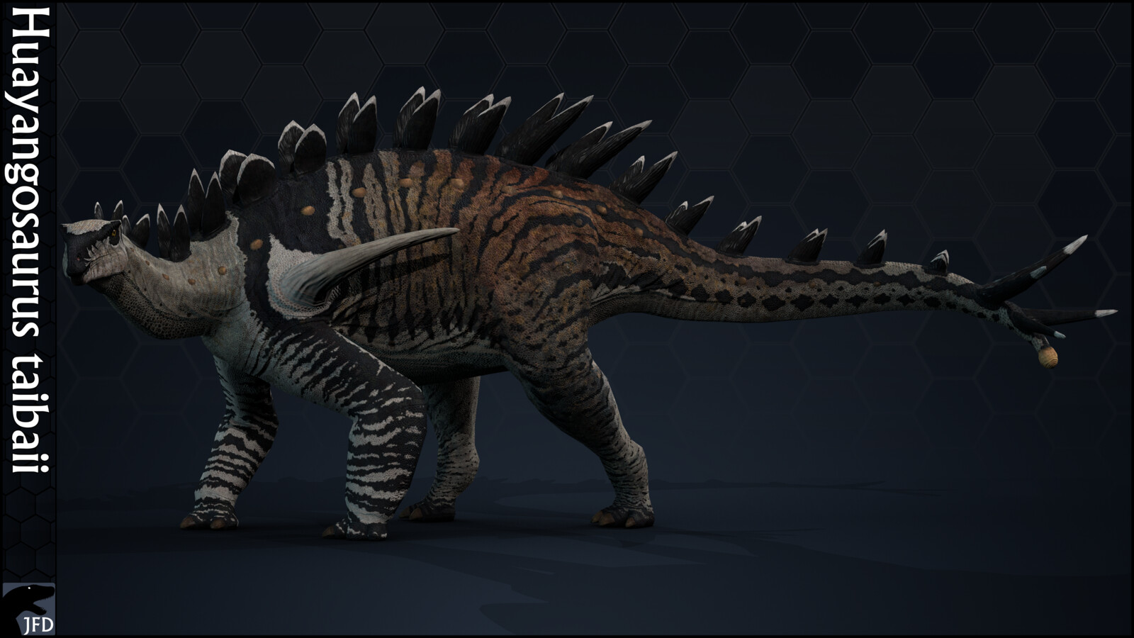 Huayangosaurus taibaii full body render.