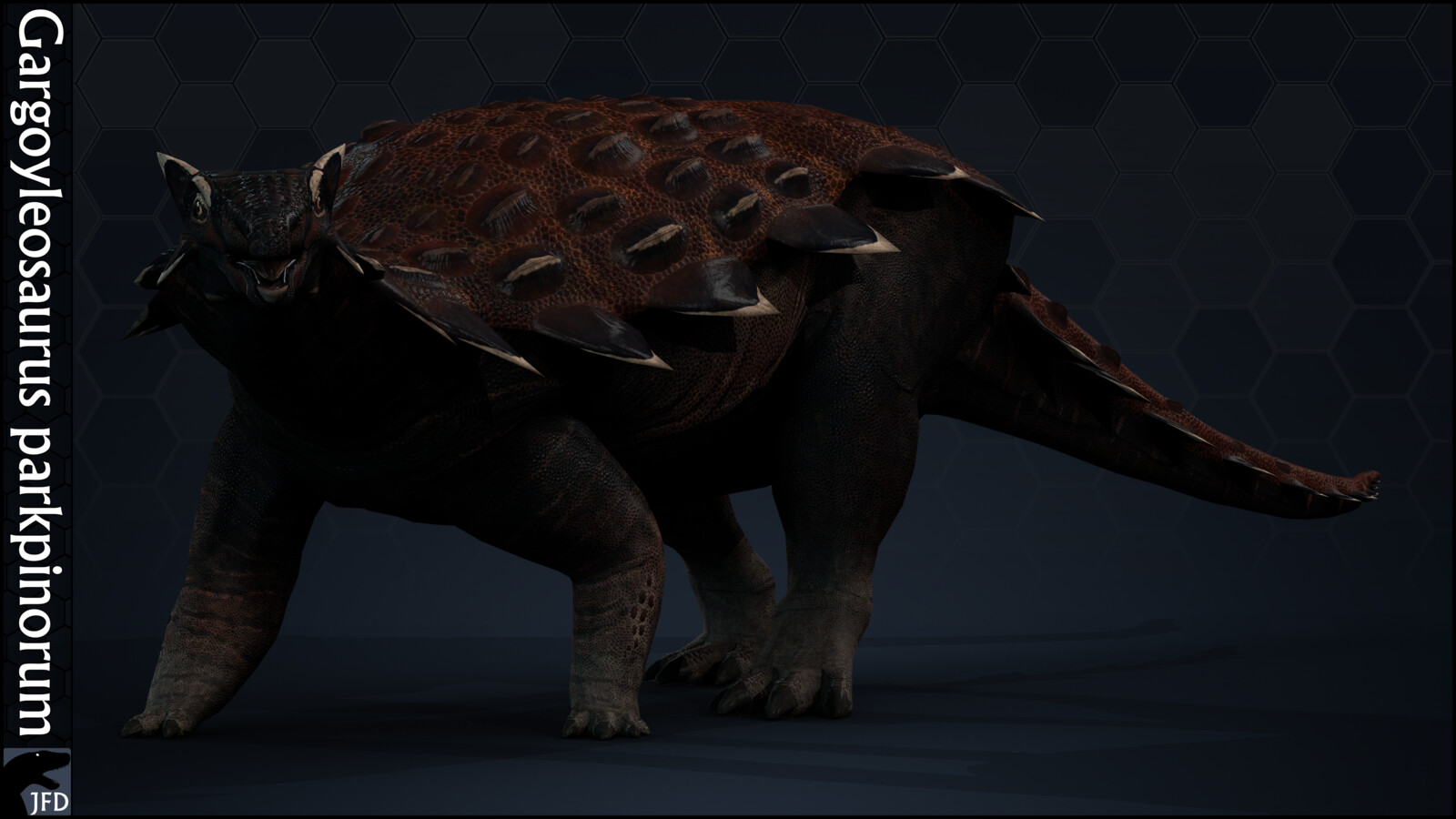 Gargoyleosaurus parkpinorum full body render.