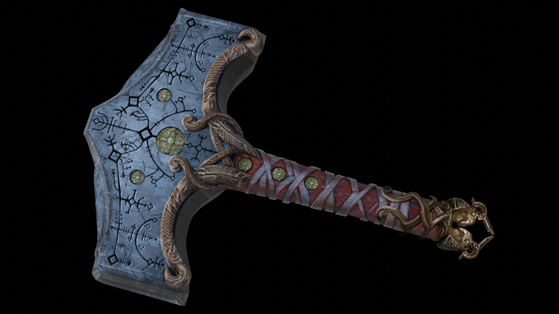 STL file God of War: Ragnarok - Thor Mjolnir - UPDATED 🔫・Design
