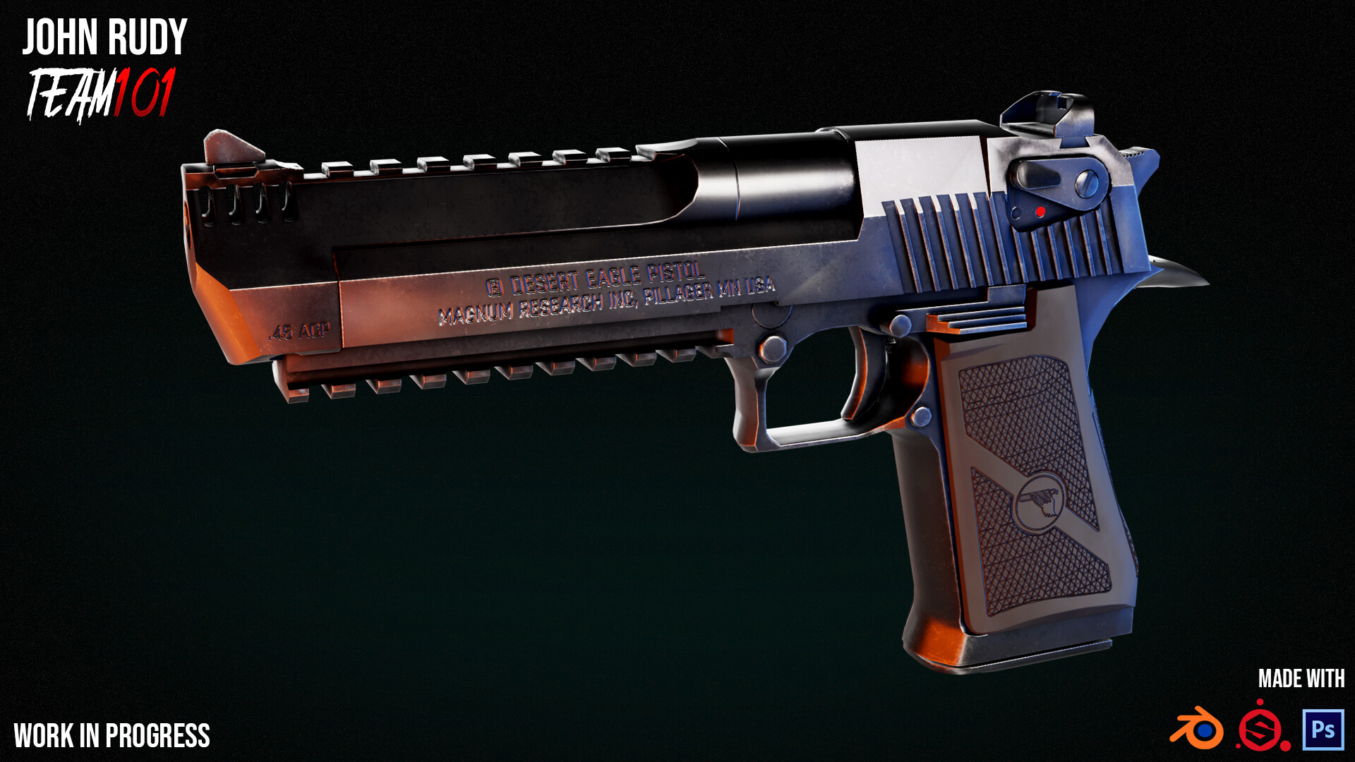 artstation pubg desert eagle wip