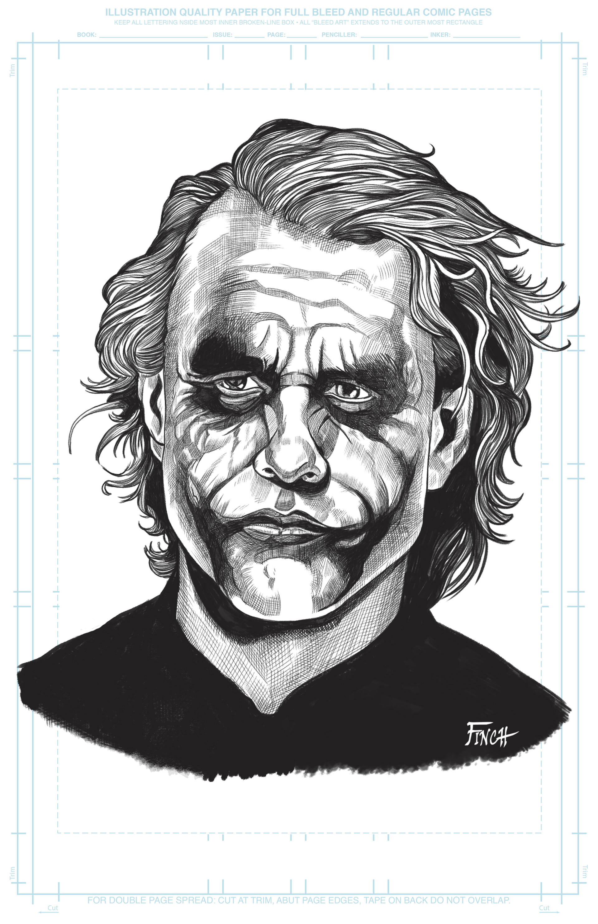 Joker  Heath Ledger  Tony Santiago Art