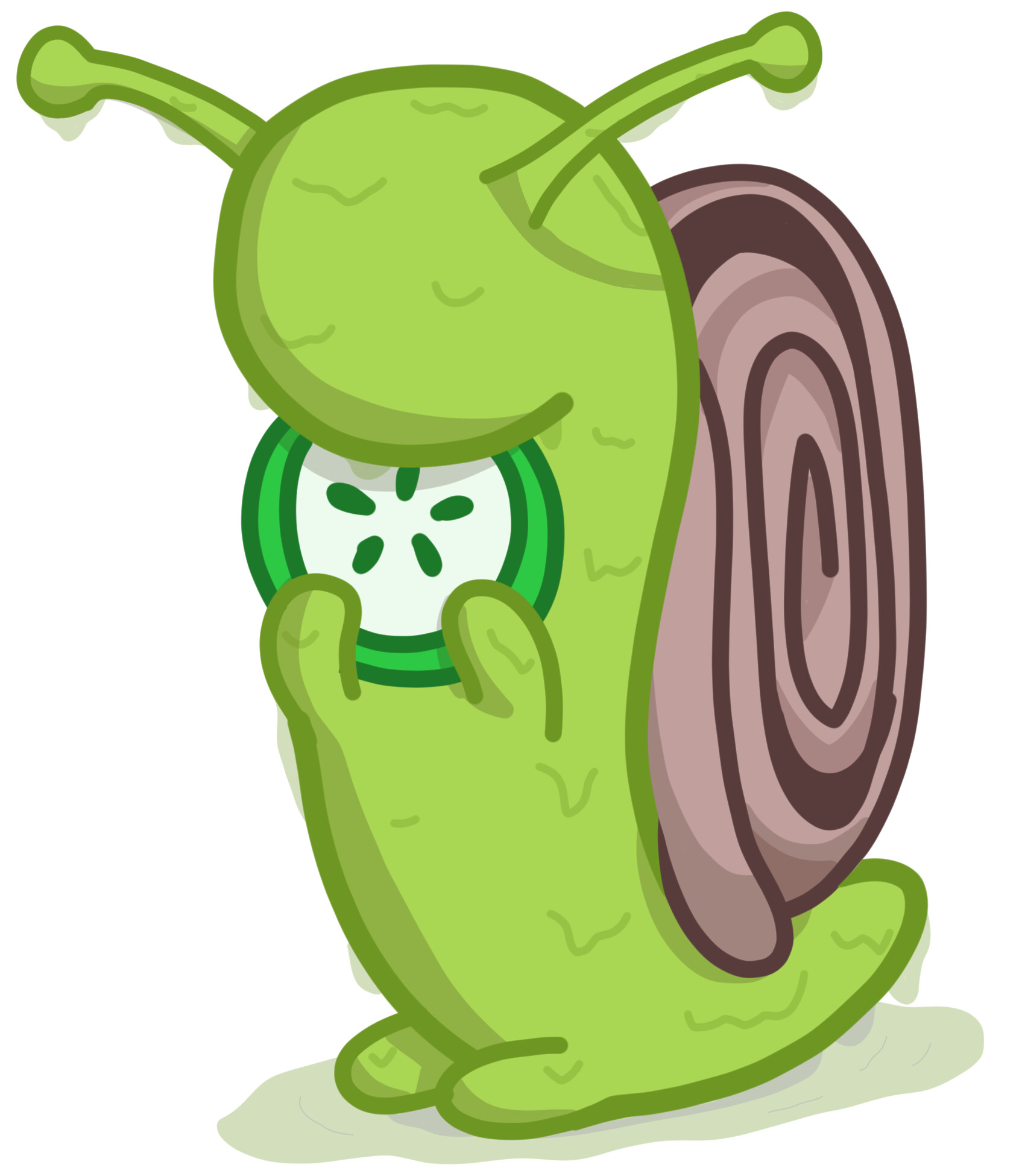 ArtStation Snail eating cucumber