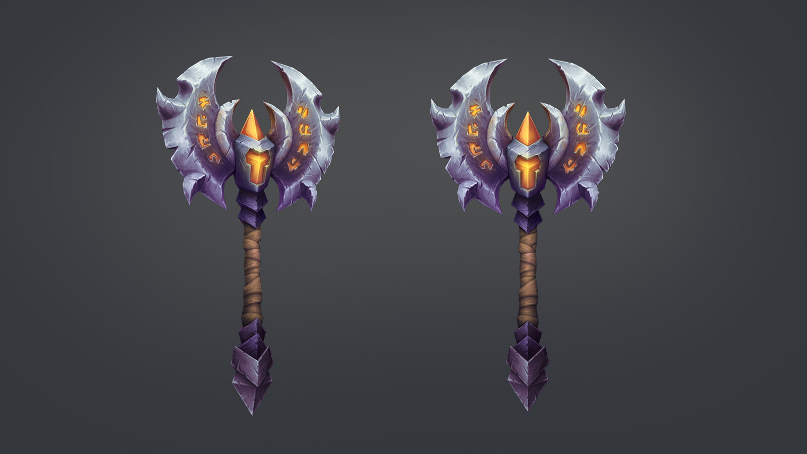 second texture variation I created for the tutorial in order to highlight the speed of the grayscale to gradient map workflow during production