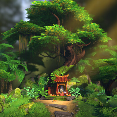 Shrine in a Forest