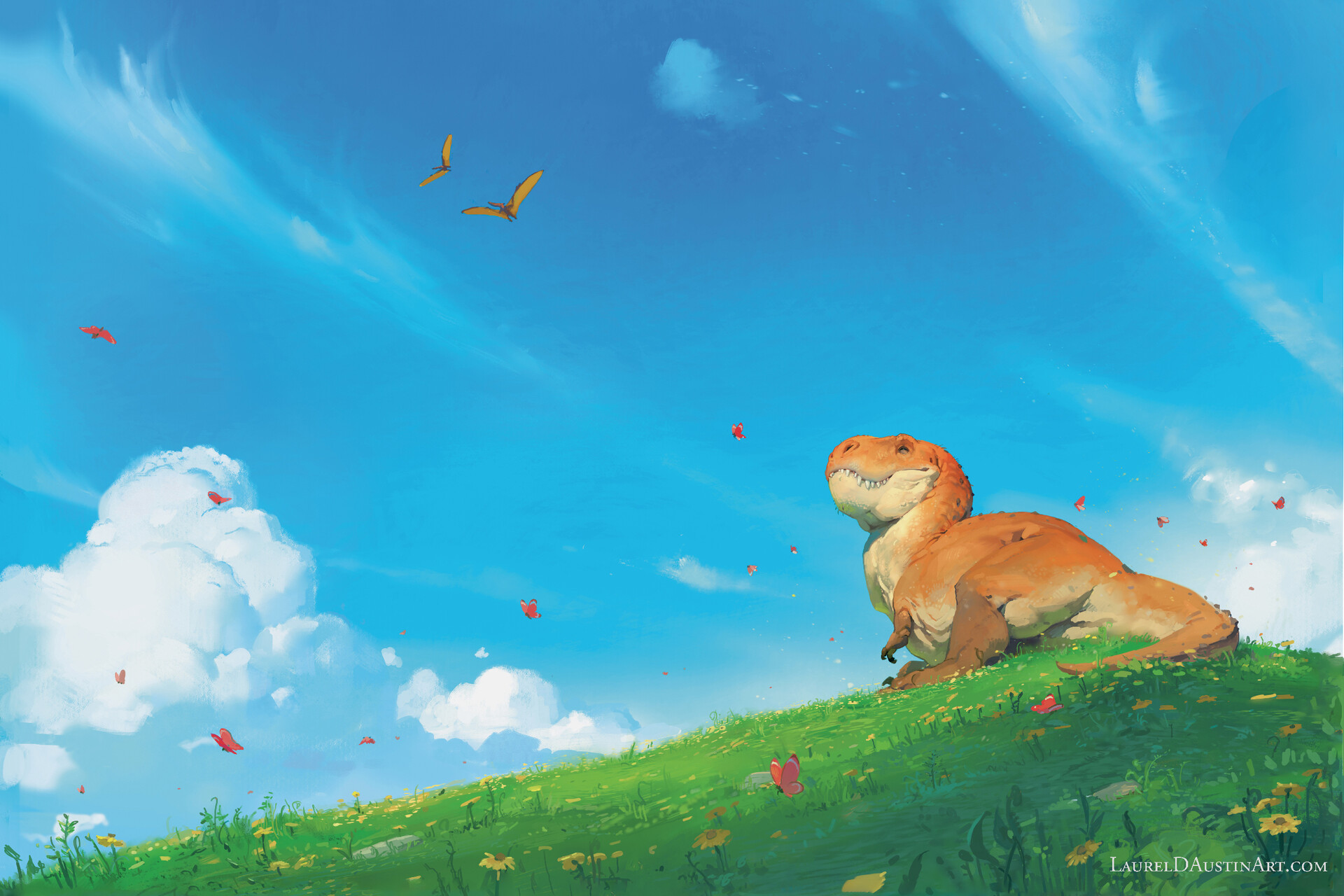 Tyrannosaurus in Repose by Laurel D Austin r/ImaginarySkyscapes