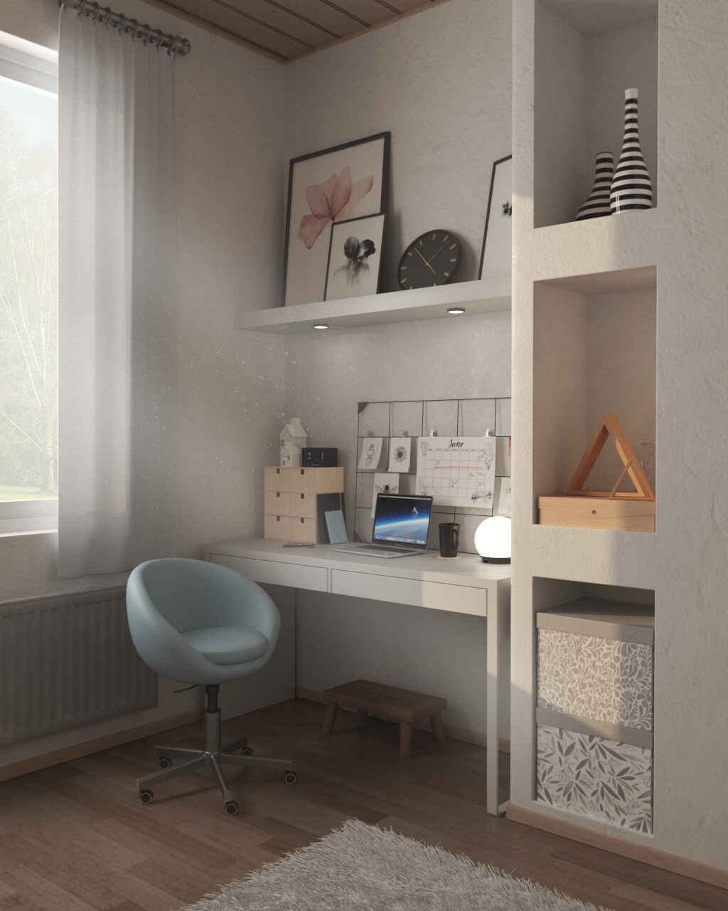 ArtStation - Cute home office