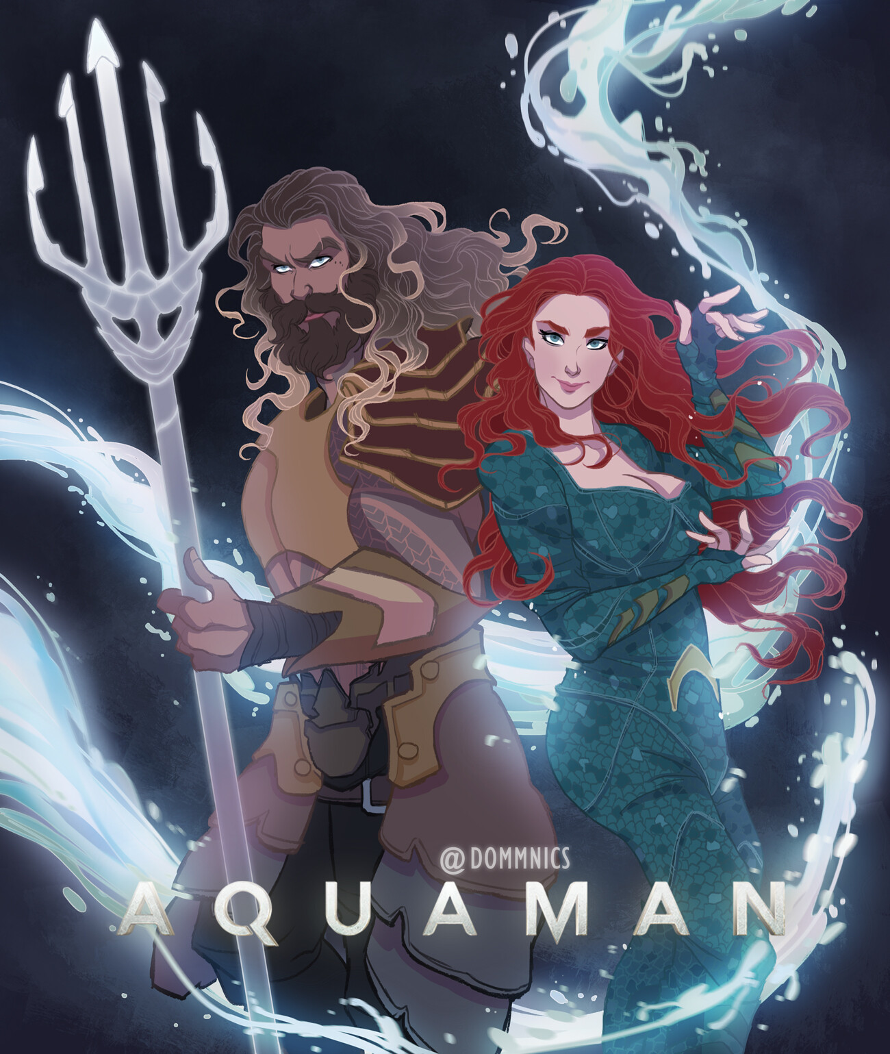Dominic Bustamante Aquaman Fan Poster