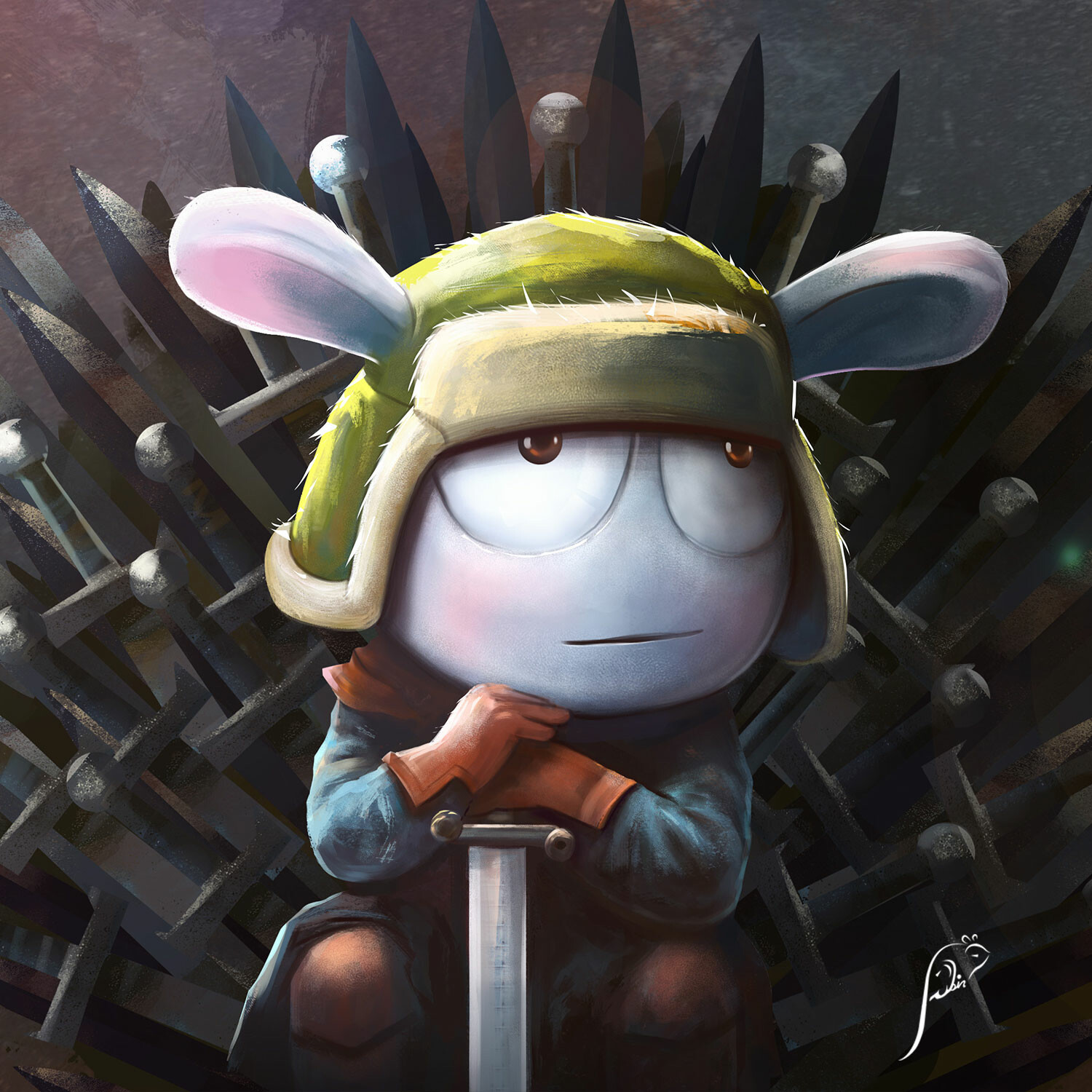 Subin Sudarsan Digital Painting Mi bunny Game of thrones