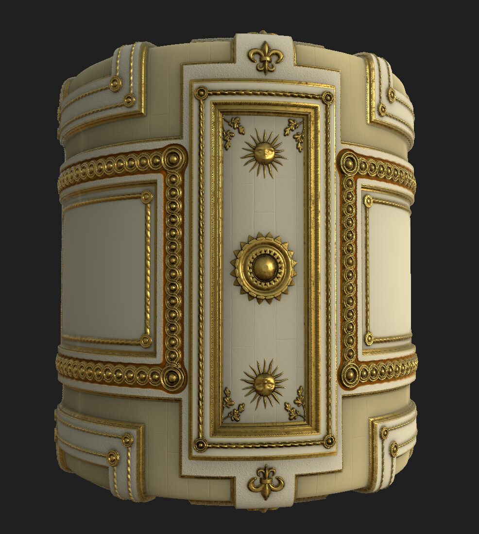 The base material with no color changes in Designer.