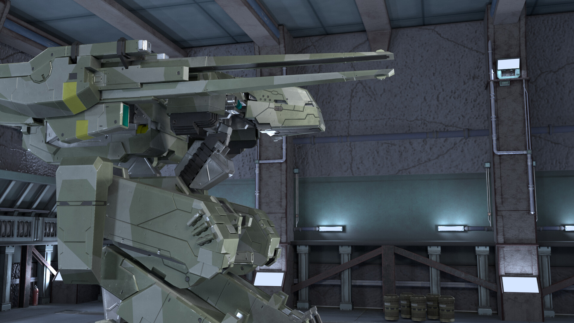 Artstation Metal Gear Rex 3d Model Mark Shelters