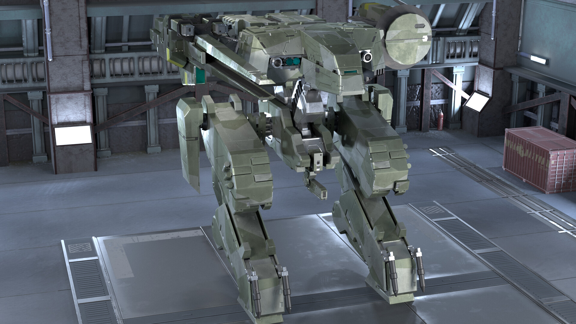 Artstation Metal Gear Rex 3d Model Mark Shelters