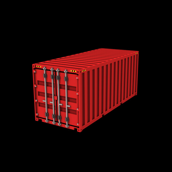 20ft Red Container