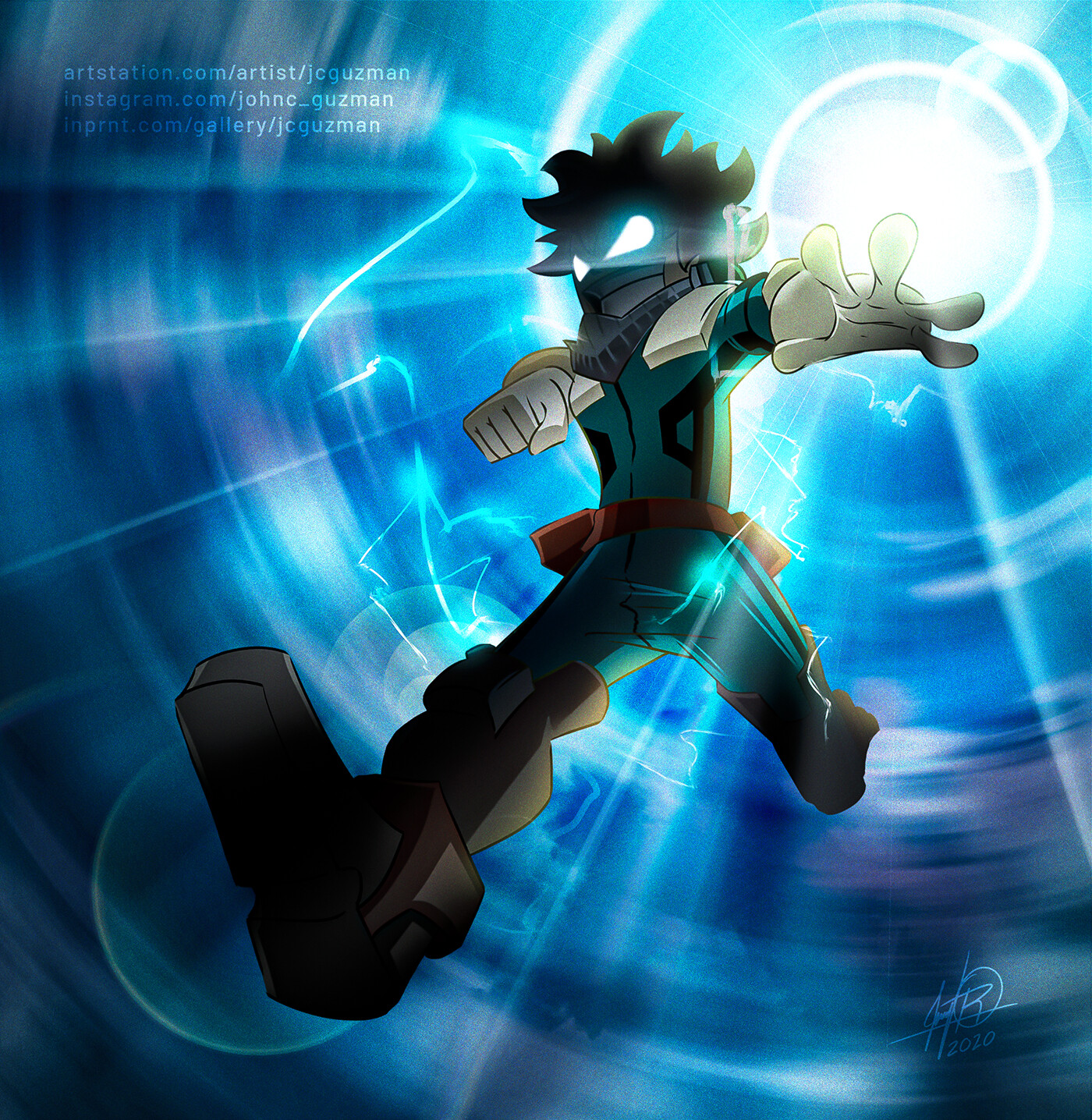 Artstation Deku And One For All Juan Carlos Guzman