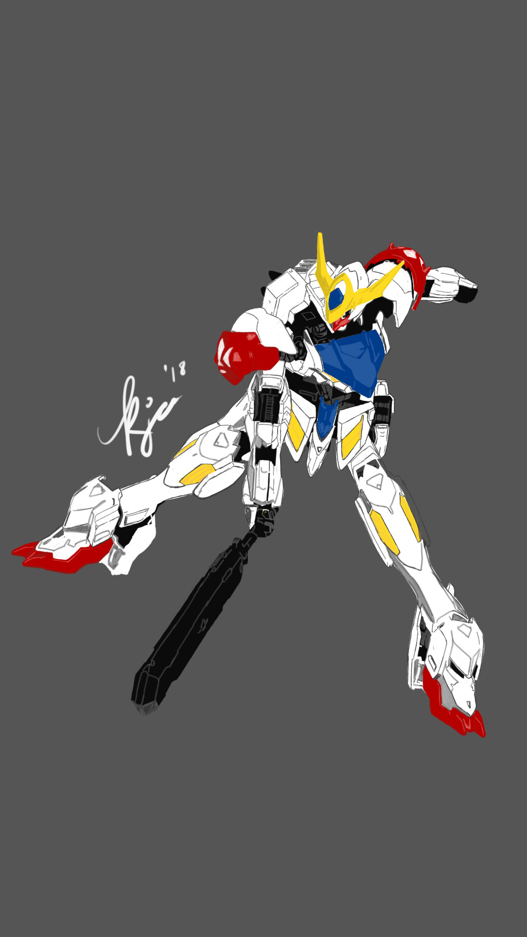 Khris Jay Art Experimental Study Gundam Barbatos Lupus Rex Iron Blooded Orphans