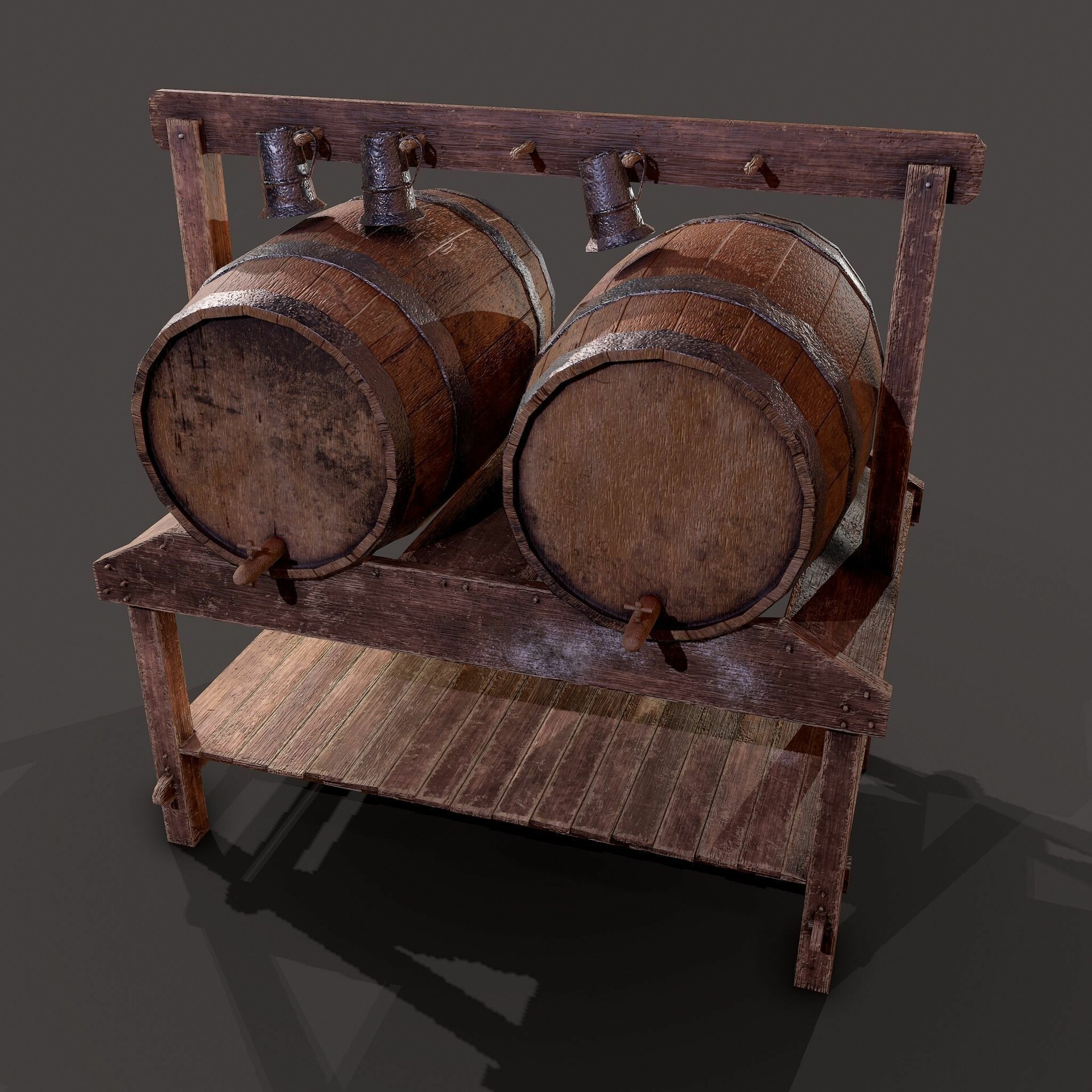 ArtStation Medieval Wine Barrels