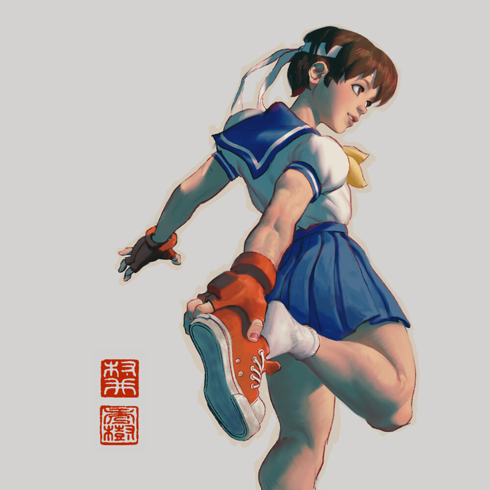 Artstation Street Fighter Fan Art Sakura Will Murai