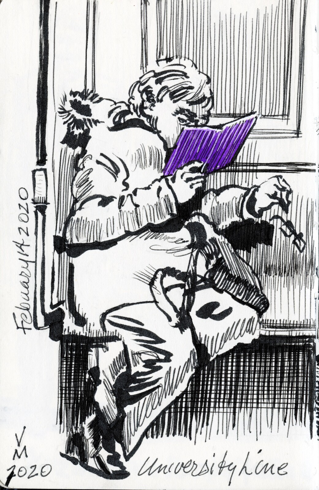 line art with fountain pen ink, Stories from my black book.